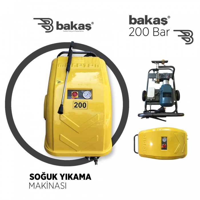 200 Bar Soğuk Yıkama Makinası (İTALYAN POMPA)